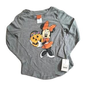 New Nwt Disney Minnie Mouse Pumpkin Halloween Long Sleeve Shirt Size XL 14 16